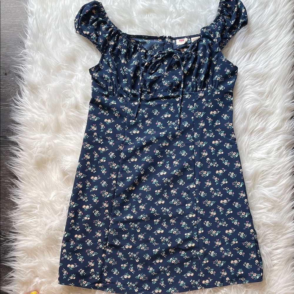 Levi's Navy Floral Mini Dress